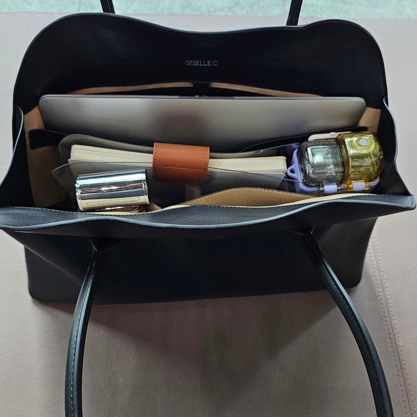 Parker Tote Bag V2 In Leather (Black)