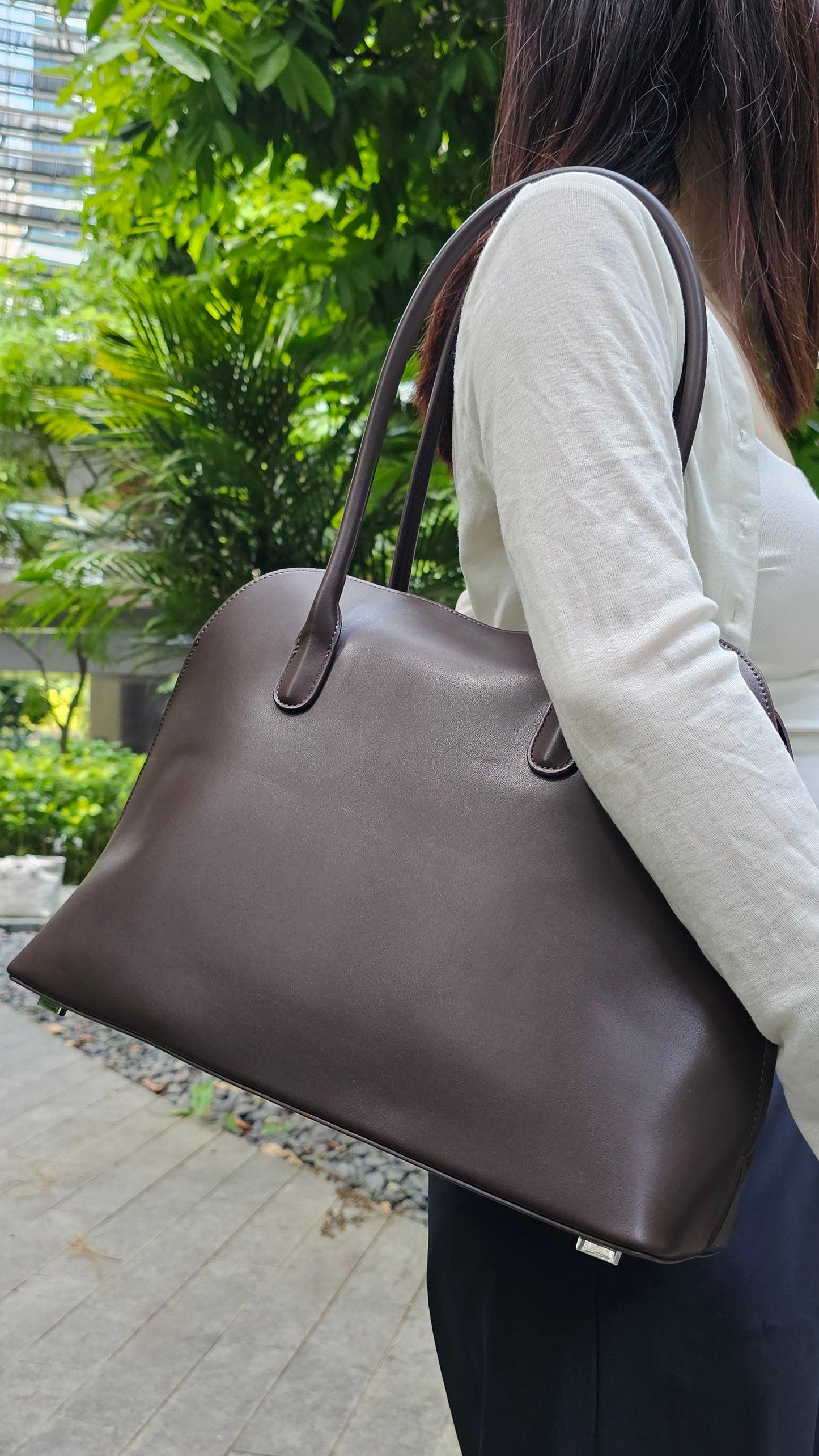 Parker Tote Bag V2 In Leather (Espresso)