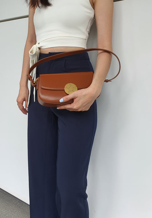 Alyssa Shoulder Bag (Brown)